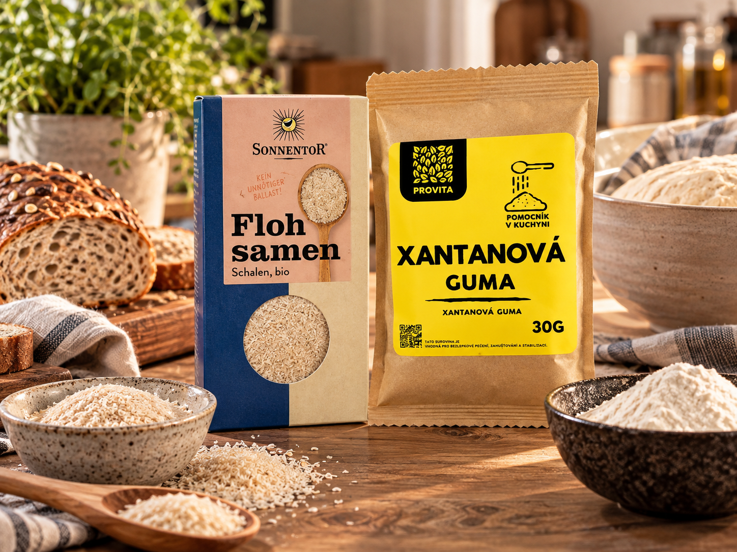 Bezlepkový BALÍČEK START pro pekaře začátečníka - xantan a psyllium BIO